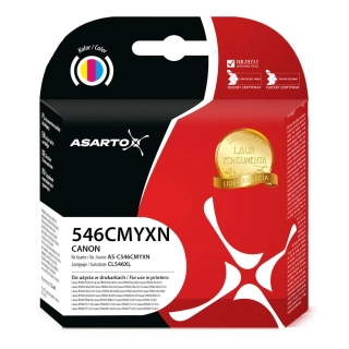 Tusz Asarto do Canon 546CMYXN | 8288B001 | CL546XL | 340 str. | color