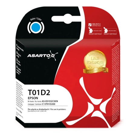 Tusz Asarto do Epson T01D2 | C13T01D200 | 20000 str. | cyan