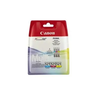 Tusz  Canon  CLI521 do iP-3600/4600, MP-540/620/630/980 | 3 x 9 ml | CMY