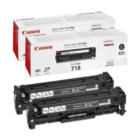 Zestaw dwóch tonerów Canon CRGP718BK do LBP-7200 | korp |2x 3 400 str. | black-4477423
