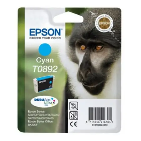 Tusz Epson T0892 do Stylus S20, SX-100/-105/-200/-205 | 3,5ml | cyan