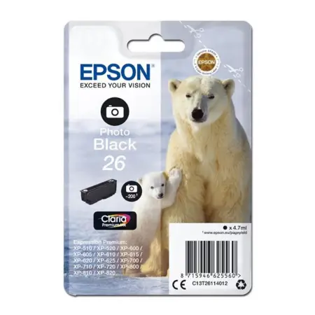 Tusz Epson T2611 do XP-600/700/800 | 4,7ml | photo black