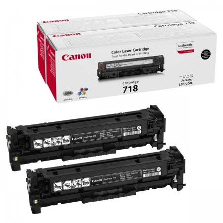 Zestaw dwóch tonerów Canon CRGP718BK do  LBP-7200/7210 | 2 x 3 400 str. | black-4633520