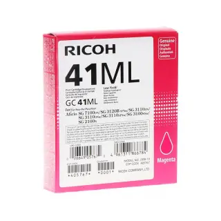 Tusz Ricoh do SG 2100N/3110DN/3110DNW GC 41ML | 600 str. | magenta Tusz Ricoh do SG 2100N/3110DN/3110DNW GC 41ML | 600 str. | magenta