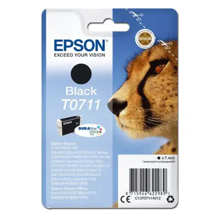 Tusz Epson T0711 do D-78/92/120, DX4000/4050/5000/5050 | 7,4ml | black