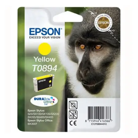 Tusz Epson T0894 do Stylus S20, SX-100/105/200/205 | 3,5ml | yellow
