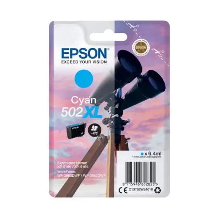 Oryginalny Tusz Cyan Epson 502XL (T02W2, C13T02W24010)